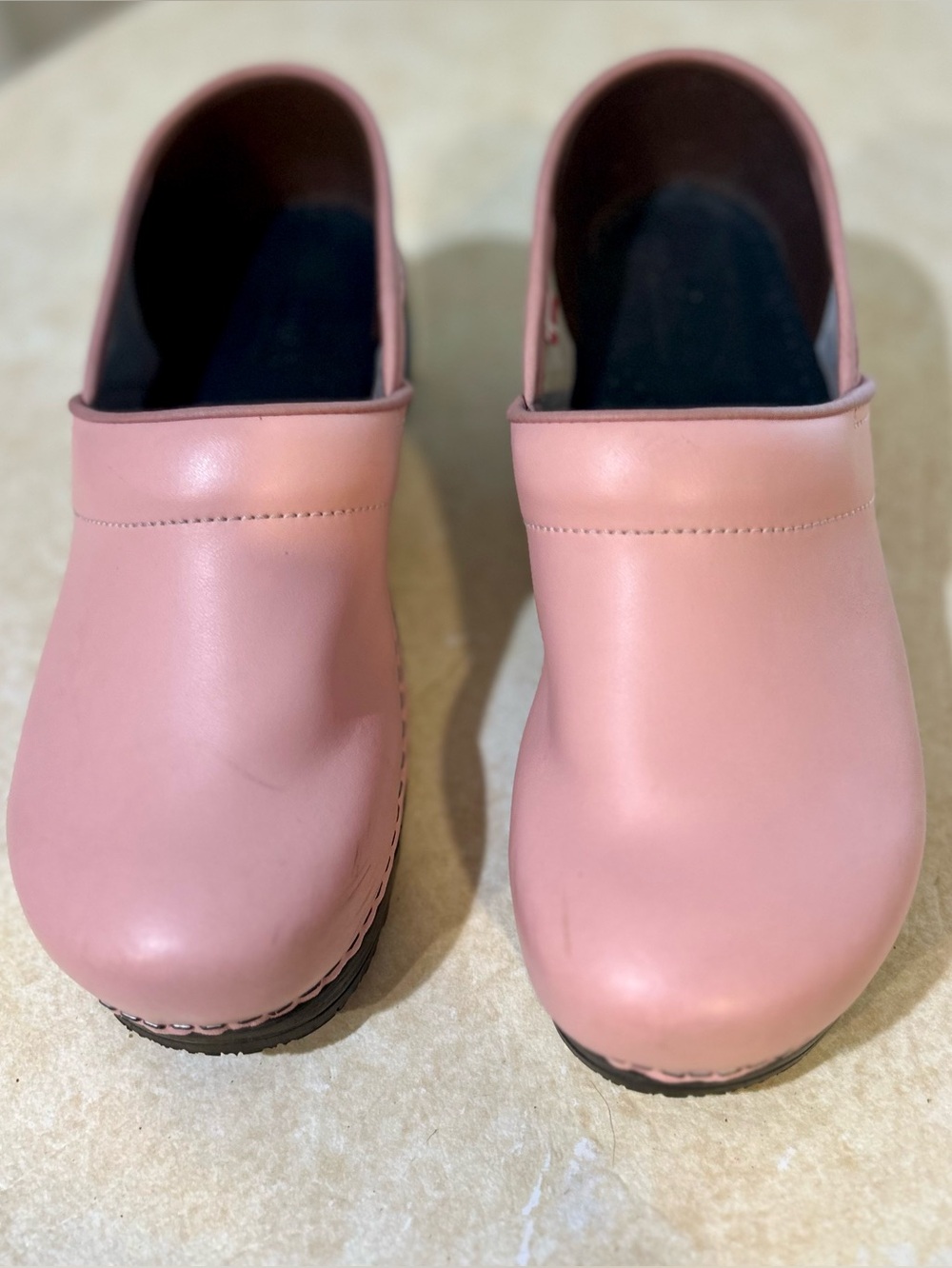 Sanita pink leather clogs  - Size 41